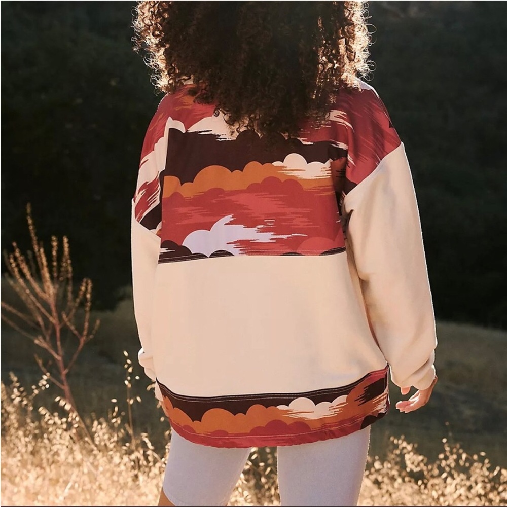 FREE PEOPLE MOVEMENT Daybreak Sweat 1/2 Zip Pullover Jacket / Chai Combo / XS - Picture 2 of 14